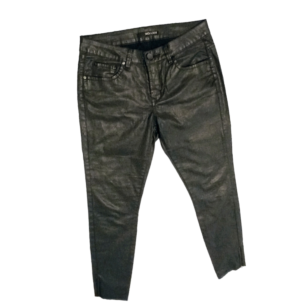 Black Faux Leather Skinny Pants